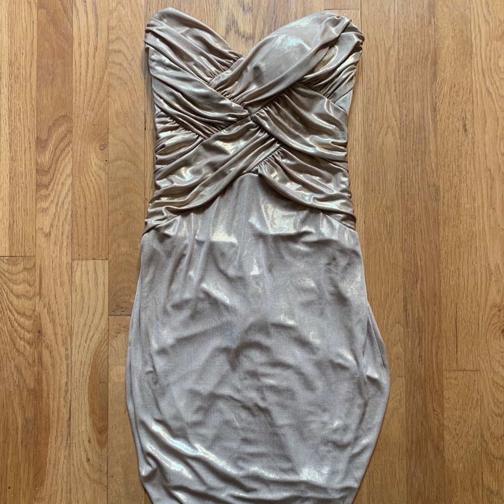Bebe Gold Dress